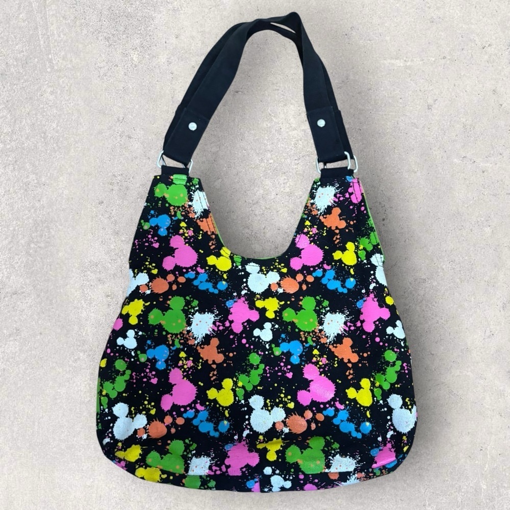 Y2K Disney parks paint splatter Mickey shoulder bag - Picture 2 of 7